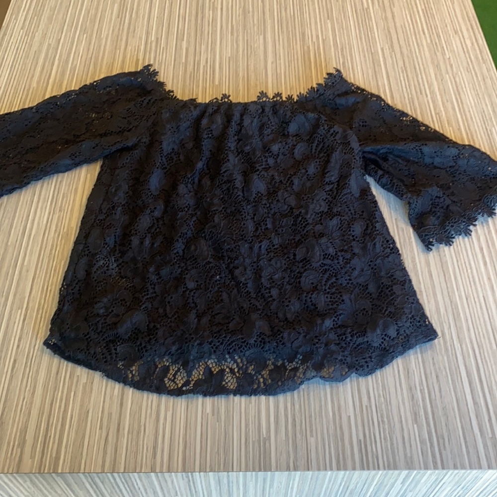 Women’s black off shoulder top